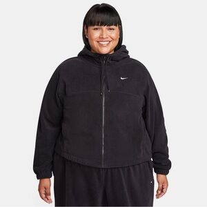 Nike Plus Size Therma-FIT Full-Zip Fleece Black Hoodie NWT